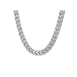 3MM 100 Rhodium Plated Oval Franco Chain .925 Sterling Silver Size "8-26"