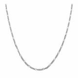 His Her Figaro Chain Necklace Charm in 925 Sterling Silver 030 Guage 1MM Men Women Unisex Figaro Link Chain Necklace Gift