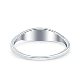 North Star Ring Oxidized Band Solid 925 Sterling Silver Thumb Ring (6mm)