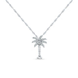 Diamond Palm Tree Necklace