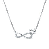 Infinity Diamond Necklace 14K Gold 0.07ct