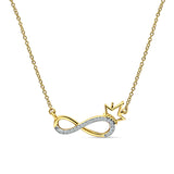 Infinity Diamond Necklace 14K Gold 0.07ct