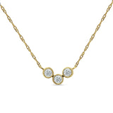 Three Stone Diamond  Necklace