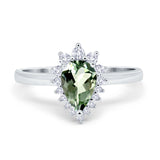 14K Gold 2.00ct Teardrop Pear 9mmx7mm G SI Diamond Engagement Wedding Ring