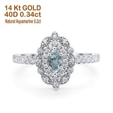 14K 0.54ct Gold Art Deco G S1 Diamond Engagement Ring Size 6.5