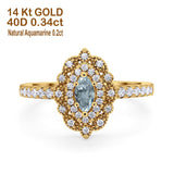 14K 0.54ct Gold Art Deco G S1 Diamond Engagement Ring Size 6.5