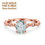 14K Gold 1.29ct Oval G SI Diamond Engagement Ring Size 6.5