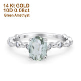 14K Gold 1.29ct Oval G SI Diamond Engagement Ring Size 6.5