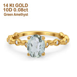 14K Gold 1.29ct Oval G SI Diamond Engagement Ring Size 6.5