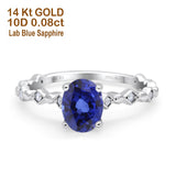 14K Gold 1.29ct Oval G SI Diamond Engagement Ring Size 6.5