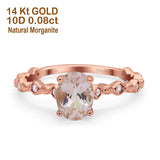 14K Gold 1.29ct Oval G SI Diamond Engagement Ring Size 6.5