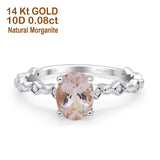 14K Gold 1.29ct Oval G SI Diamond Engagement Ring Size 6.5