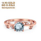14K Gold 0.87ct Round G SI Diamond Engagement Ring Size 6.5
