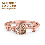 14K Gold 0.87ct Round G SI Diamond Engagement Ring Size 6.5
