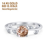 14K Gold 0.87ct Round G SI Diamond Engagement Ring Size 6.5