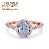 14K Gold 1.68ct Oval Art Deco G SI Diamond Engagement Ring Size 6.5