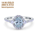 14K Gold 1.68ct Oval Art Deco G SI Diamond Engagement Ring Size 6.5