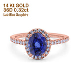 14K Gold 0.93ct Oval G SI Diamond Engagement Ring Size 6.5