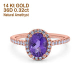 14K Gold 0.93ct Oval G SI Diamond Engagement Ring Size 6.5