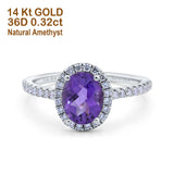 14K Gold 0.93ct Oval G SI Diamond Engagement Ring Size 6.5