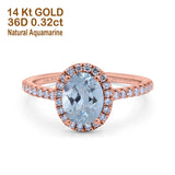 14K Gold 0.93ct Oval G SI Diamond Engagement Ring Size 6.5