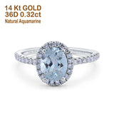 14K Gold 0.93ct Oval G SI Diamond Engagement Ring Size 6.5