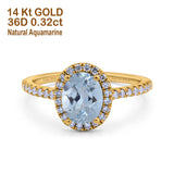14K Gold 0.93ct Oval G SI Diamond Engagement Ring Size 6.5