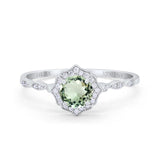14K Gold 0.99ct Round Petite Dainty 6mm G SI Diamond Engagement Wedding Ring