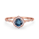 14K Gold 0.99ct Round Petite Dainty 6mm G SI Diamond Engagement Wedding Ring