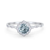 14K Gold 0.99ct Round Petite Dainty 6mm G SI Diamond Engagement Wedding Ring
