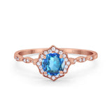 14K Gold 0.99ct Round Petite Dainty 6mm G SI Diamond Engagement Wedding Ring