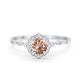 14K Gold 0.99ct Round Petite Dainty 6mm G SI Diamond Engagement Wedding Ring