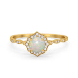 14K Gold 0.99ct Round Petite Dainty 6mm G SI Diamond Engagement Wedding Ring