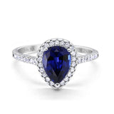 14K Gold 1.48ct Teardrop Pear 8mmx6mm G SI Diamond Engagement Wedding Ring