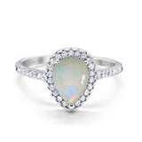 14K Gold 1.48ct Teardrop Pear 8mmx6mm G SI Diamond Engagement Wedding Ring