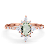 14K Gold 1.54ct Vintage Oval 8mmx6mm G SI Diamond Engagement Wedding Ring