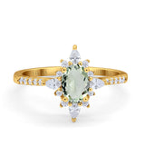 14K Gold 1.54ct Vintage Oval 8mmx6mm G SI Diamond Engagement Wedding Ring