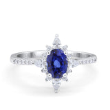 14K Gold 1.54ct Vintage Oval 8mmx6mm G SI Diamond Engagement Wedding Ring