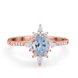 14K Gold 1.54ct Vintage Oval 8mmx6mm G SI Diamond Engagement Wedding Ring