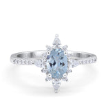 14K Gold 1.54ct Vintage Oval 8mmx6mm G SI Diamond Engagement Wedding Ring
