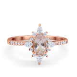 14K Gold 1.54ct Vintage Oval 8mmx6mm G SI Diamond Engagement Wedding Ring