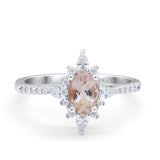 14K Gold 1.54ct Vintage Oval 8mmx6mm G SI Diamond Engagement Wedding Ring