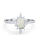 14K Gold 1.54ct Vintage Oval 8mmx6mm G SI Diamond Engagement Wedding Ring