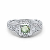 14K Gold 0.15ct Round Antique Style 5mm G SI Diamond Engagement Wedding Ring