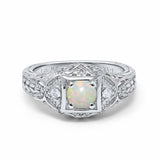 14K Gold 0.15ct Round Antique Style 5mm G SI Diamond Engagement Wedding Ring
