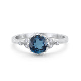 14K Gold 1.34ct Round Art Deco Fashion 7mm G SI Diamond Engagement Wedding Ring