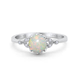 14K Gold 1.34ct Round Art Deco Fashion 7mm G SI Diamond Engagement Wedding Ring