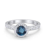 14K Gold 0.67ct Round Halo 6.5mm G SI Diamond Engagement Wedding Ring