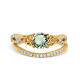 14K Gold 1.05ct Round 6mm G SI Diamond Engagement Bridal Wedding Ring