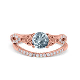 14K Gold 1.05ct Round 6mm G SI Diamond Engagement Bridal Wedding Ring